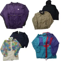 古着卸 まとめ売り ジャケット MIX 6枚セット (メンズ M ) ブルゾン マルチカラー スタジャン型 パイピング 中古 古着 ND1259