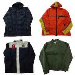 古着卸 まとめ売り ブランドMIX ジャケット 4枚セット (メンズ M ) リーバイス ディッキーズ トミーヒルフィガー 中古 古着 ND1278