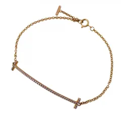 ティファニー(Tiffany) ティファニー ブレスレット Tスマイル 18KPG ピンクゴールド ダイヤモンドレディース