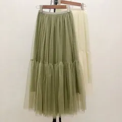 スカート チュールスカート ロングスカート  韓国 ファッション 雑貨 かわいい おしゃれ 北欧 送料無料 [K] (T)