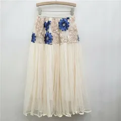 チュールスカート 花 レディース INS 韓国ファッション (T)