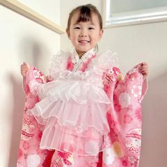 七五三 被布 チュール フリル 赤 白 ピンク アイボリー メロウ ドレス 七五三 被布 チュール フリル 赤 白 ピンク アイボリー メロウ ドレス