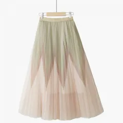 ロングスカート チュールスカート デザイン ファッション レディース[K](T)
