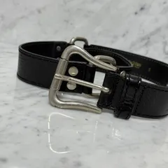 美品 MaxMara マックスマーラ ベルト 本革 レザー ブラック 黒 銀 シルバー スタッズ