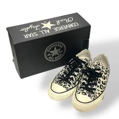 美品　converse コンバース　スニーカー　オールスター　チャックテイラー　レオパード　アニマル柄　厚底　23.5cm