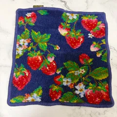 FEILER フェイラー タオルハンカチ シェニール織 ハンカチ いちご ネイビー ストロベリー