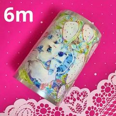 829 贝壳光 6cm×4m 春日浪漫 半端巻き 海外マスキングテープ 海外