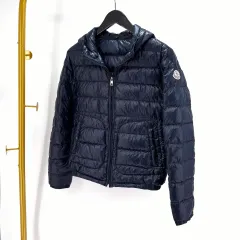 0サイズ モンクレール フード 軽量ダウン アウター ネイビー