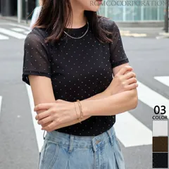 ストーン付きシアーTシャツ (T)