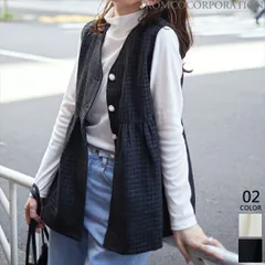 ツイードパールボタンペプラムジレ (T)