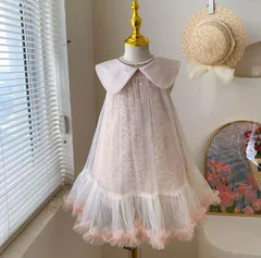 キッズアパレル ガールズ 女の子 ワンピース チュールスカート 撮影[K](T)