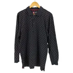 チャップスラルフローレン CHAPS RALPH LAUREN 総柄コットン ロングスリーブポロシャツ メンズ import：L 