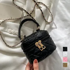 キルティングショルダーバッグ ミニバッグ(T)