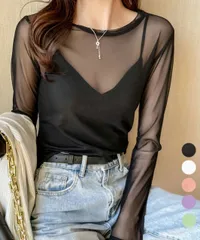 シアートップス 長袖レディースカットソー (T)