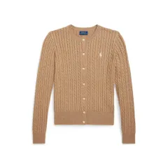 (新品) (値下げ) ポロ ラルフ ローレン ガールズ ケーブル カーディガン XL キャメル