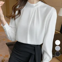 ブラウスフォーマル レディース 長袖上品 (T)