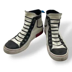 良品　DIESEL ディーゼル　スニーカー　スリッポン　ハイカット　プリント　y2k ヴィンテージ　archive レザー　白　ホワイト