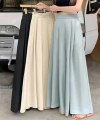 タック入りスカンツワイドパンツ (T)