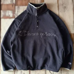 Champion チャンピオン スナップT フリース  ネイビー