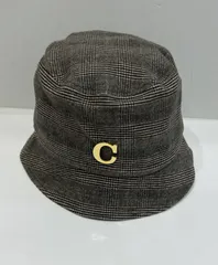 美中古 カシラ チェック柄 ロゴ バケット ハット 頭周り約54㎝ CA4LA 帽子 HAT キャップ【S0358-001】〇 259