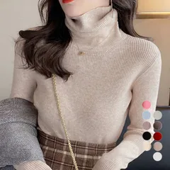 タートルネック ニットトップス(T)