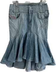 ZM1700【美品】DIESELディーゼル　デニムロングスカート　レディース　25サイズ
