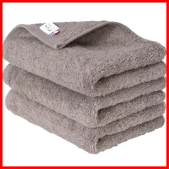 【人気商品】認定 FUu(ふぅ) フェイスタオル 今治タオル 3枚セット やわらか ふわふわ 厚手 吸水 ブルーム ホテル仕様 日本製 綿100％ (アッシュブラウン)