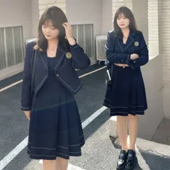 2L～6L 大きいサイズ 学生風 通勤通学 上品感刺繍 入りジャケット ワンピース2点セット(T)