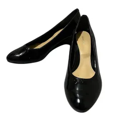 ZM1683 ヴェリココ　velikoko エナメル　黒　ヒール　日本製　レディース　25cm