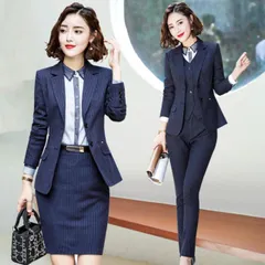 種類13：S/ジャケット+スカート 大きいサイズ OL 通勤 スーツセット (T)