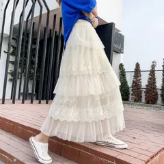 3色 通勤 通学 お出かけ パーティードレス パーティドレス フォーマルドレス 二次会 ボリューム感 5段フレア 花柄刺繍 レースチュール切替スカート(T)