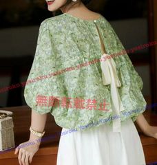 ♡内田真礼ちゃん着用♡リボンタイ付き シフォンブラウス ピンク 