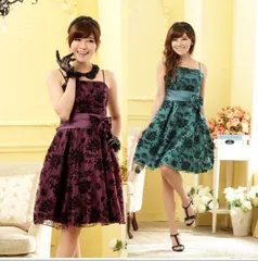 大きいサイズ 定番 上品 花柄レース ドレス ワンピース(T)