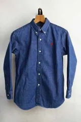ラルフローレン Ralph Lauren デニム 長袖 ボタンダウンシャツ 【140】【古着】【中古】【キッズ】子供【レディース】【ヴィンテージ】 【ビンテージ】 【vintage】オールド おしゃれ オシャレ アメカジ 女性 90’s 90s