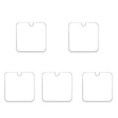 [YIBOOOM] アクリルキーホルダー カバー 7.3x7.3 保護シート 収納 アクリルキーホルダー ラバーストラップ 保護カバー 汚れ・傷から守る 5枚セット 0