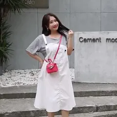 2色 5L9L 大きいサイズ バイカラー 重ねる風ワンピース ドッキングワンピース(T)