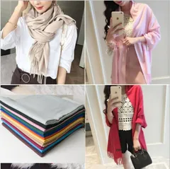 万能ストール 暖かい柔らかいカシミヤタッチ 大判ストール マフラー (T)