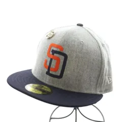 ニューエラ NEW ERA 59FIFTY DAY Memorial Collection サンディエゴ パドレス キャップ 帽子 ロゴ 刺繍 ピンズ 7 3/8 オレンジ グレー 紺 ネイビー 緑 グリーン 213417 /AN35
