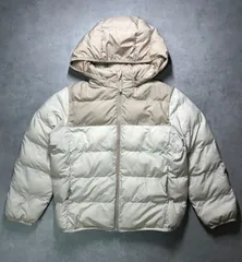 ユニクロ キッズ パフテックウォッシャブルパーカ 130 ベージュ バイカラー