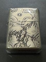 zippo 夜明け前より瑠璃色な フィーナ 銀仕上げ 両面デザイン 2008年製
