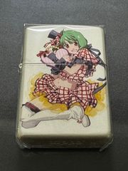 zippo 夜明け前より瑠璃色な フィーナ 銀仕上げ 両面デザイン 2008年製