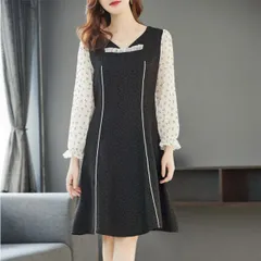 L～6L 厳選素材 大きいサイズ 通勤 パーティードレス パーティドレス フォーマルドレス 高級感 ジャガード織 異素材切替ワンピース(T)