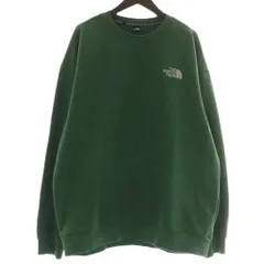 ザノースフェイス THE NORTH FACE トレーナー スウェット 長袖 クルーネック ロゴ バックプリント 刺繍 110 2XL 緑 グリーン NM5MN53B /XZ ■GY19