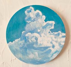 直径30㎝「空 その7」油彩・絵画・原画・丸形・アートパネル - メルカリ