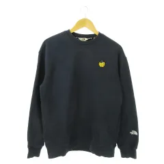 ザノースフェイス THE NORTH FACE KEMP SWEATSHIRTS トレーナー スウェット 長袖 ワンポイント ワッペン ロゴ アウトドア L 紺 ネイビー NM5MM53J /AO16 ■GY19