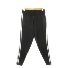 アディダス adidas ID ニット TP スウェットパンツ トラックパンツ イージーパンツ ジョガー メッシュ スリーストライプス ロゴ スポーツ S 黒 ブラック /MN20 ■GY99