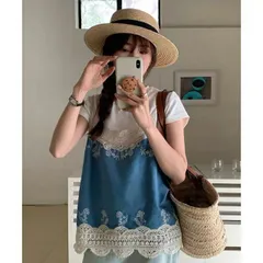 透かし編みベスト　ビスチェ (T)