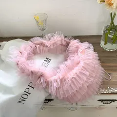 チュールショルダーバッグ　フリルデザイン (T)