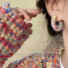 種類6：ピンク/1点 デザインピアス (T)