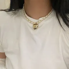 ネックレス アクセサリー レディース ハート 韓国ファッション デザイン[K](T)